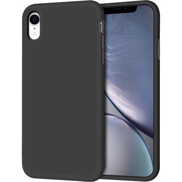 iPhone XR Hoesje Siliconen Case Hoes Cover Dun - Zwart