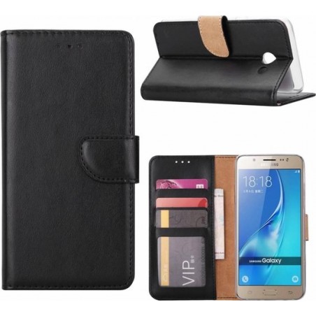 Samsung Galaxy A3 2016 Portmeonnee hoesje / book style case Zwart