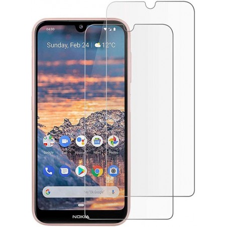 2 Stuks Screenprotector Tempered Glass Glazen Gehard Screen Protector 2.5D 9H (0.3mm) - Nokia 4.2