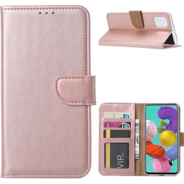 Samsung Galaxy A51 - Bookcase Rose Goud - portemonee hoesje