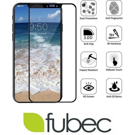 Iphone X (Iphone 10) 3D Screenprotector Tempered glass - Fubec