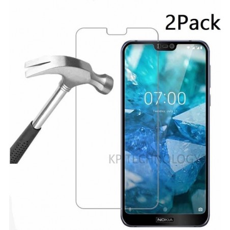 Ntech 2Pack Nokia 7.1 Screenprotector Tempered Glass