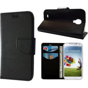 - Samsung Galaxy S4 Mini Wallet Boek Case Hoesje Zwart