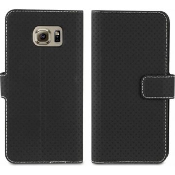 Muvit Samsung Galaxy S6 Edge Wallet Stand case with 3 cardslots - Black