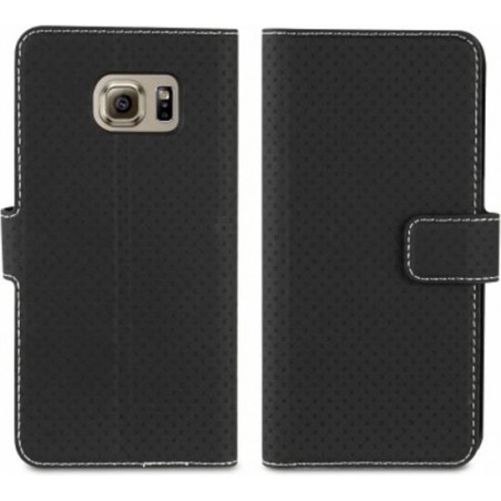Muvit Samsung Galaxy S6 Edge Wallet Stand case with 3 cardslots - Black