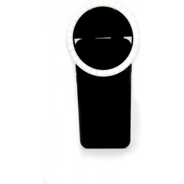 Selfie ring light | Oplaadbaar | 3 standen | Ring lamp | Knipper functie | Zwart