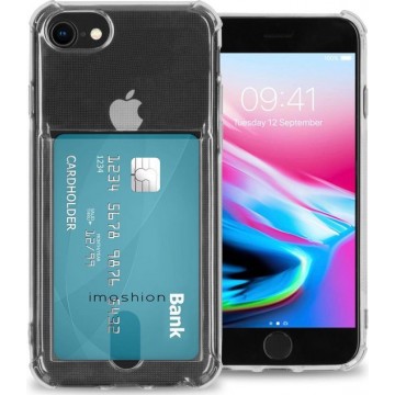 iMoshion Softcase Backcover met pashouder iPhone SE (2020) / 8 / 7 / 6(s) hoesje - Transparant