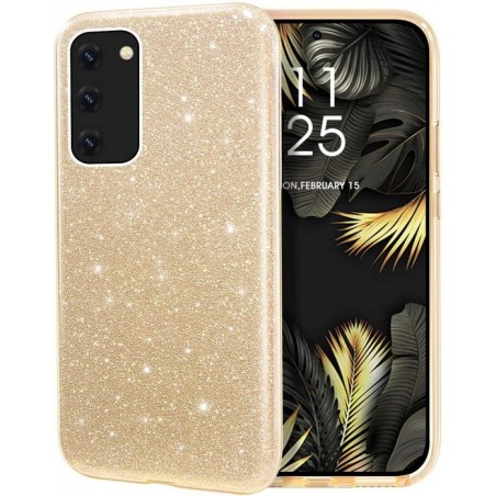 Samsung Galaxy S20 FE Hoesje Goud - Glitter Back Cover