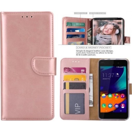 Paxx® Boek Hoesje/Book Case Wallet Rose Goud voor - Apple iPhone 6/6S - geschikt voor 3 pasjes