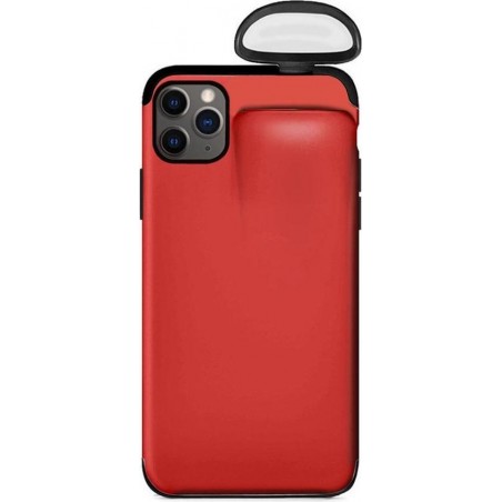 iPhone 11 Hoesje Rood met Airpods hoesje - Telefoonhoesje met AirPods Case