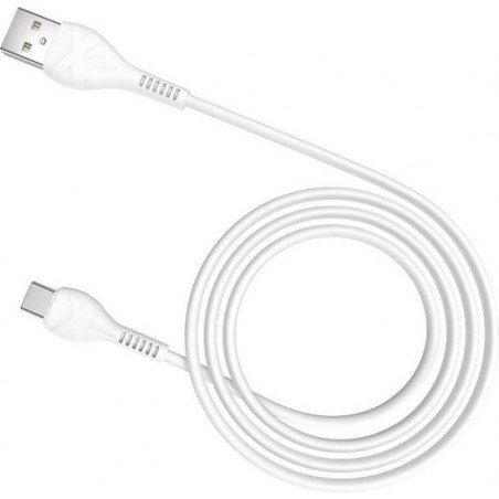 HOCO X37 Cool Power - USB-C naar USB 3.0A Snellader Kabel - Voor Android Smartphones en Tablets - 1 meter - Wit