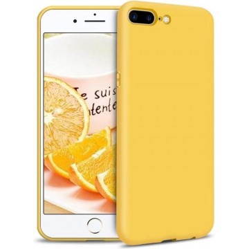 Apple iPhone 7 Plus & 8 Plus Hoesje Geel - Siliconen Back Cover