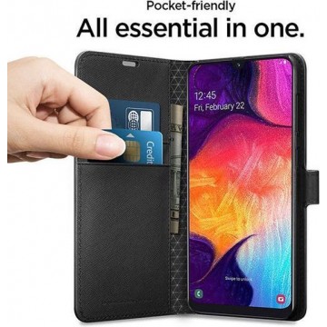 Samsung Galaxy A3 2016 zwart Portemonnee Wallet Case – TPU  hoesje met pasjes Flip Cover - Boek  beschermend Telefoonhoesje
