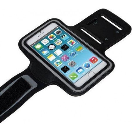 Iphone 8 Plus Sportband hoes Sport armband hoes Hardloopband Hoesje Zwart Pearlycase