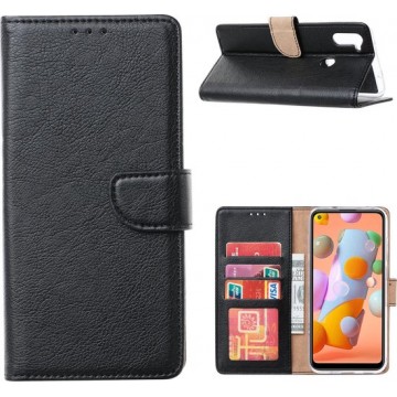 Samsung Galaxy A11 - Bookcase Zwart - portemonee hoesje