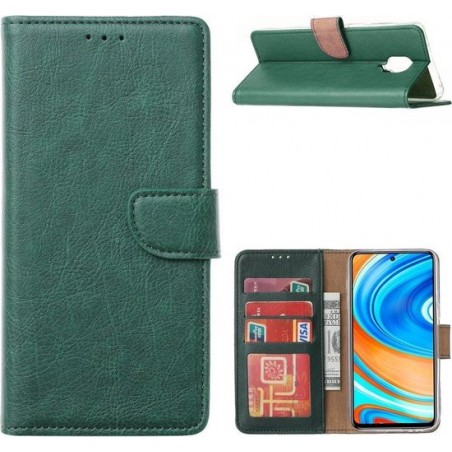 Xiaomi Redmi Note 9 Pro / Note 9S - Bookcase Groen - portemonee hoesje