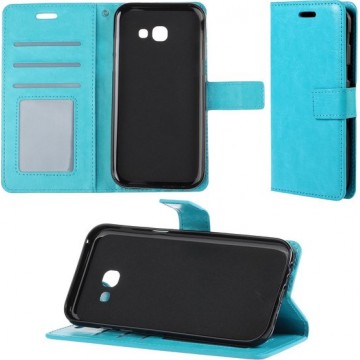 Samsung A5 (2017) Flip Wallet Hoesje Cover Book Case Hoes - Turquoise