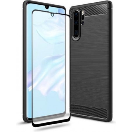 Huawei P30 Pro Screenprotector - glasbescherming - beschermen - Tempered Glass - Gehard Glas - volledig beeld