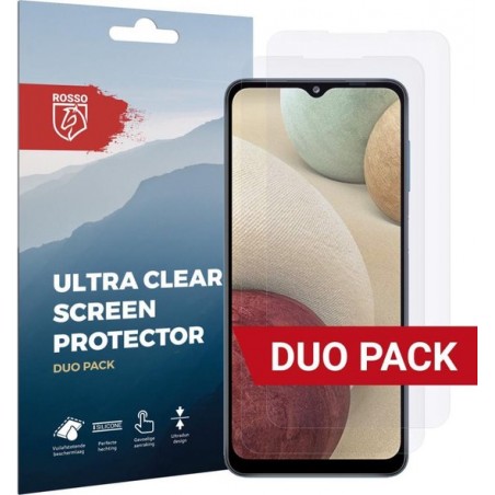 Rosso Samsung Galaxy A12 Screen Protector Ultra Clear Duo Pack