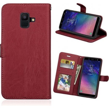 Samsung Galaxy A8 2018 - Bookcase Bruin - portemonee hoesje