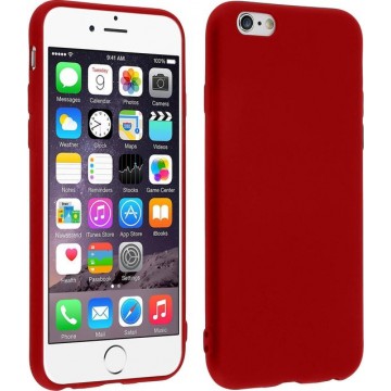Apple iPhone 6 & 6s Hoesje Rood - Siliconen Back Cover