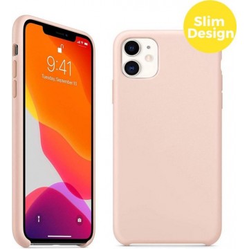 iPhone 11 Telefoonhoesje | Soft Touch Siliconen Smartphone Case | Back Cover Rozenkwarts