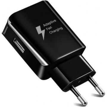 Fast charger USB-A snellader 2.0A oplader voor Samsung, Huawei, Sony, LG - zwart