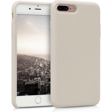 kwmobile hoesje compatibel met Apple iPhone 7 Plus / 8 Plus - beschermhoes met rubbercoating - crème