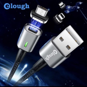 Elough®-Geddu 3 in 1 Magnetische Oplaadkabel / Data Kabel - USB-C/Lightning/USB Micro