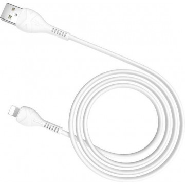 HOCO X37 Cool Power - Lightning naar USB 2.4A Snellader Kabel - Voor iPhone en iPad - 1 meter - Wit