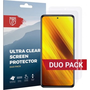 Rosso Xiaomi Poco X3 Screenprotector Ultra Clear Folie Duo Pack