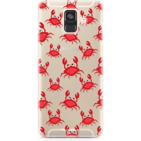 FOONCASE Samsung Galaxy A6 2018 hoesje TPU Soft Case - Back Cover - Crabs / Krabbetjes / Krabben