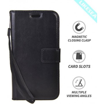 Motorola Moto G4 / G4 Plus Portemonnee hoesje - Zwart