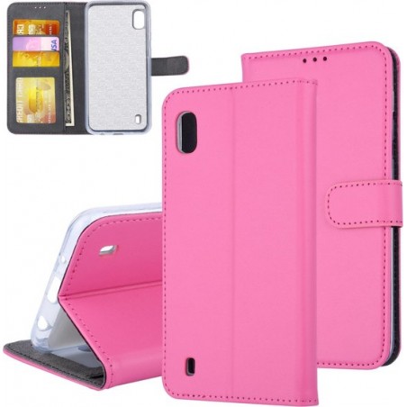 Samsung Galaxy A10 (2019) Pasjeshouder Hot Pink Booktype hoesje - Magneetsluiting (A105F)