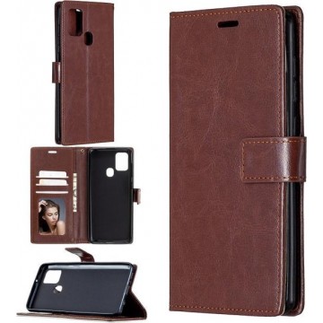Samsung Galaxy A21S hoesje book case bruin