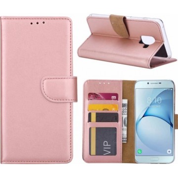 Samsung Galaxy A6 (2018) case Rose Goud Portemonnee hoesje met opbergvakjes