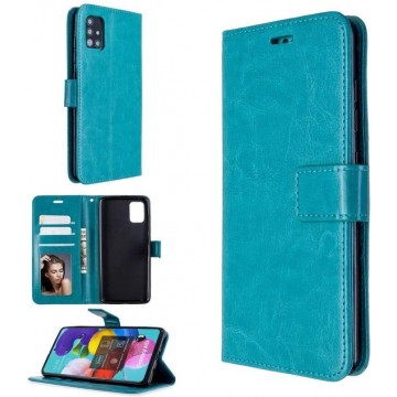Samsung Galaxy A51 hoesje book case turquoise