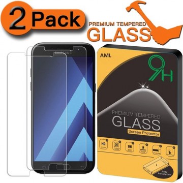 2 Stuks Pack Screenprotector Anti barst Tempered glass Samsung Galaxy A5 2017