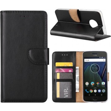 Motorola Moto G6 Plus Hoesje boektype case / geschikt voor 3 pasjes Zwart