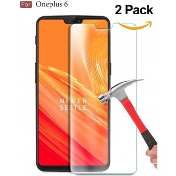 2 Pack - OnePlus 6 (2018) Screenprotector / Beschermglas Tempered Glass Screen