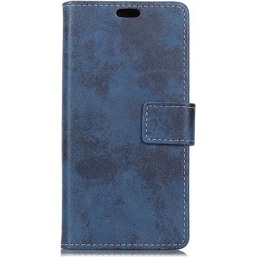 Shop4 - Nokia 7.1 Hoesje - Wallet Case Vintage Donker Blauw