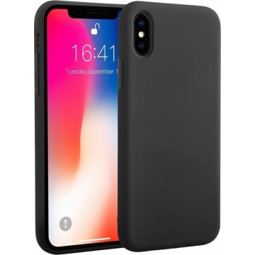 iPhone X/Xs Hoesje Siliconen Case Hoes Cover Dun - Zwart