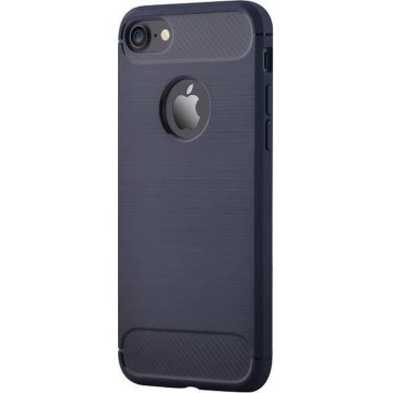 Buddy TPU Shockproof  Case Cover voor Apple iPhone 7 / 8 en SE (2020) - Donkerblauw