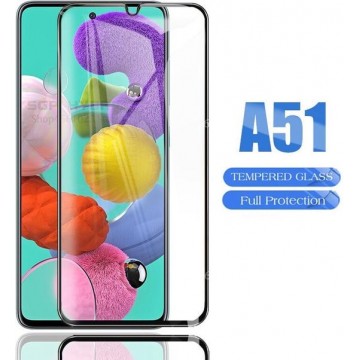 Samsung A51 Glass screen protector Samsung Galaxy 3D Screen protective Glass explosion proof tempered glass Cover Film Zwart