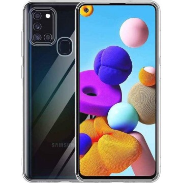 samsung a21s hoesje - Samsung galaxy a21s hoesje siliconen case transparant hoes cover