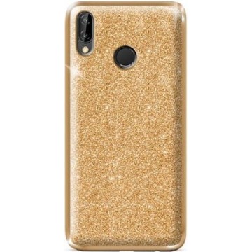 Huawei P20 Lite Hoesje - Glitter Backcover - Goud