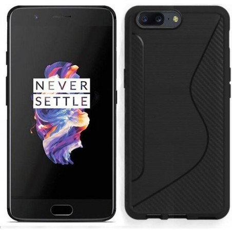 OnePlus 5 Carbon TPU Hoesje Zwart