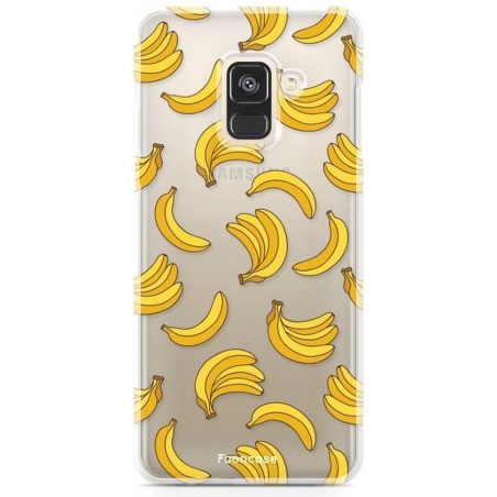 FOONCASE Samsung Galaxy A8 2018 hoesje TPU Soft Case - Back Cover - Bananas / Banaan / Bananen