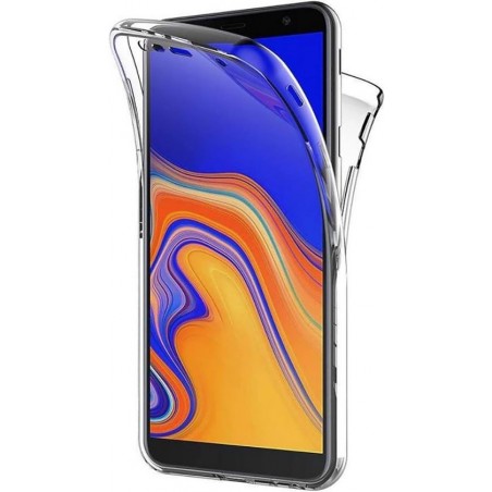 EmpX.nl Samsung Galaxy J4 Plus (J410) TPU 360° graden TPU siliconen 2 in 1 hoesje