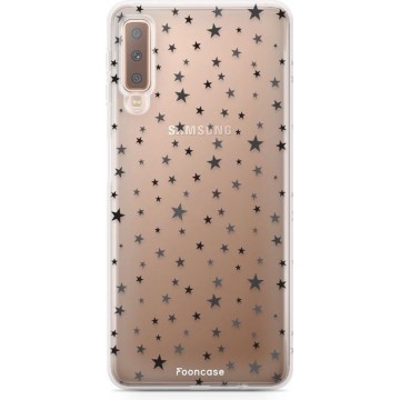 FOONCASE Samsung Galaxy A7 2018 hoesje TPU Soft Case - Back Cover - Stars / Sterretjes
